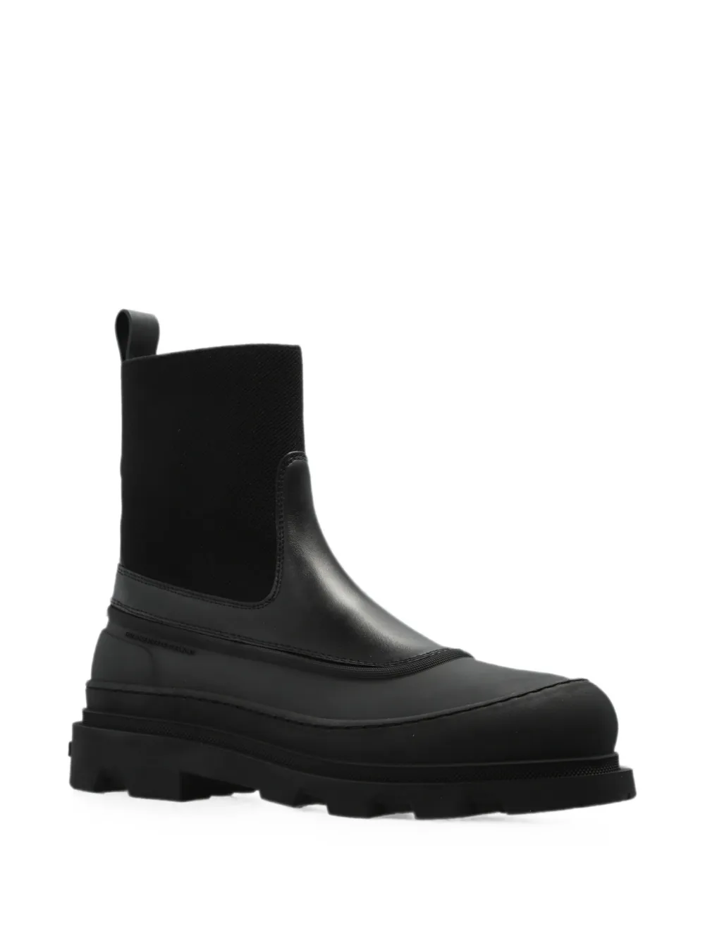 Moncler Vera Edge leather ankle boots Zwart