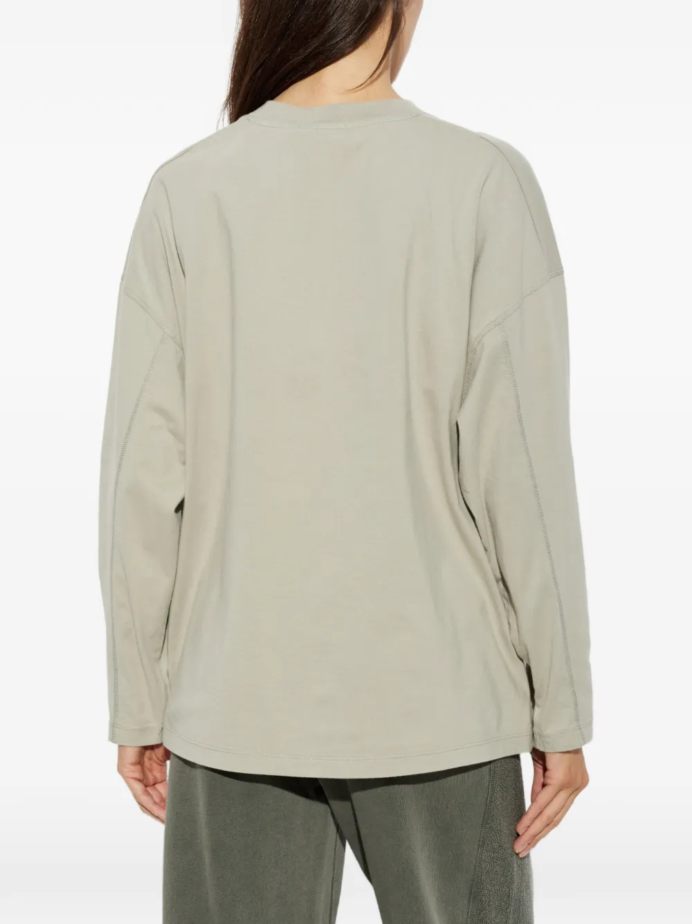 American Vintage Sweater met logoprint Beige