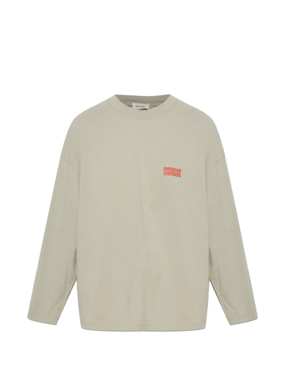 American Vintage logo-print long-sleeve sweatshirt - Toni neutri