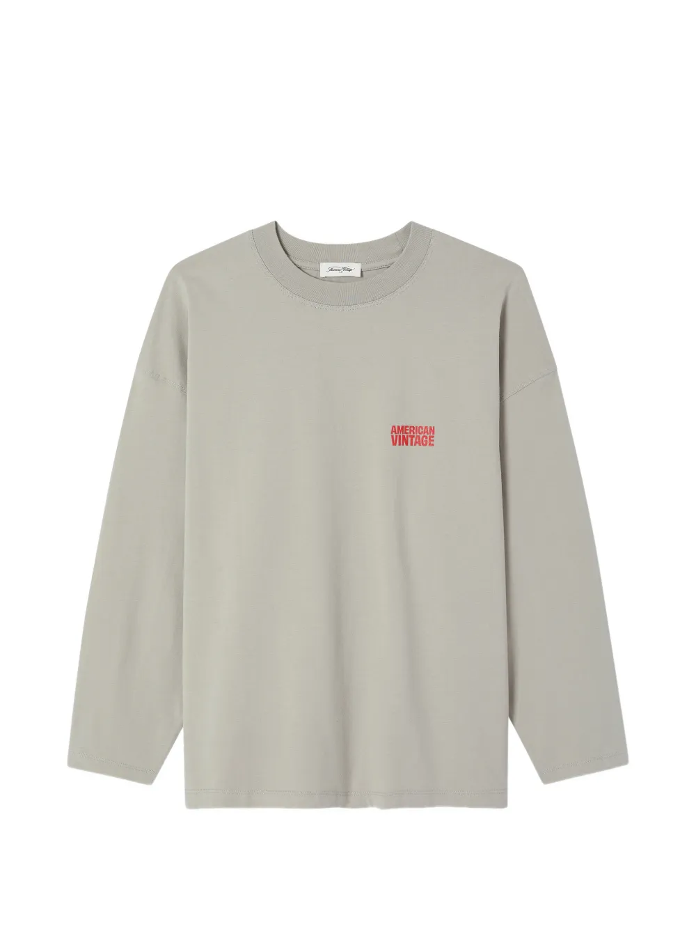 American Vintage logo-print long-sleeve sweatshirt - Toni neutri