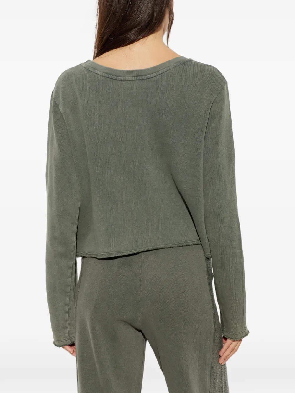 American Vintage Bepow sweater met V-hals Groen