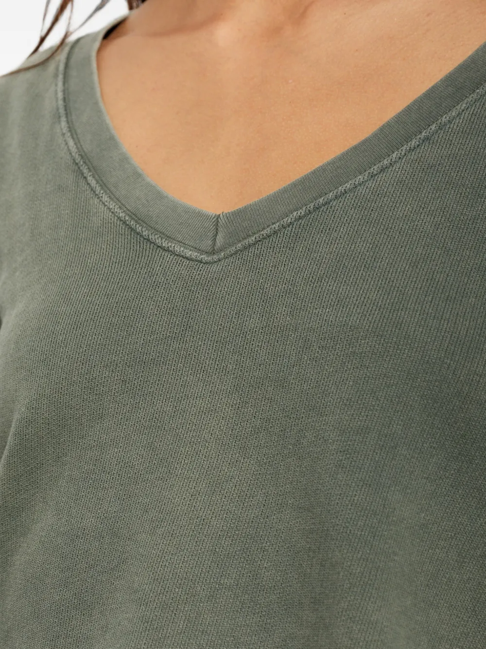 American Vintage Bepow sweater met V-hals Groen