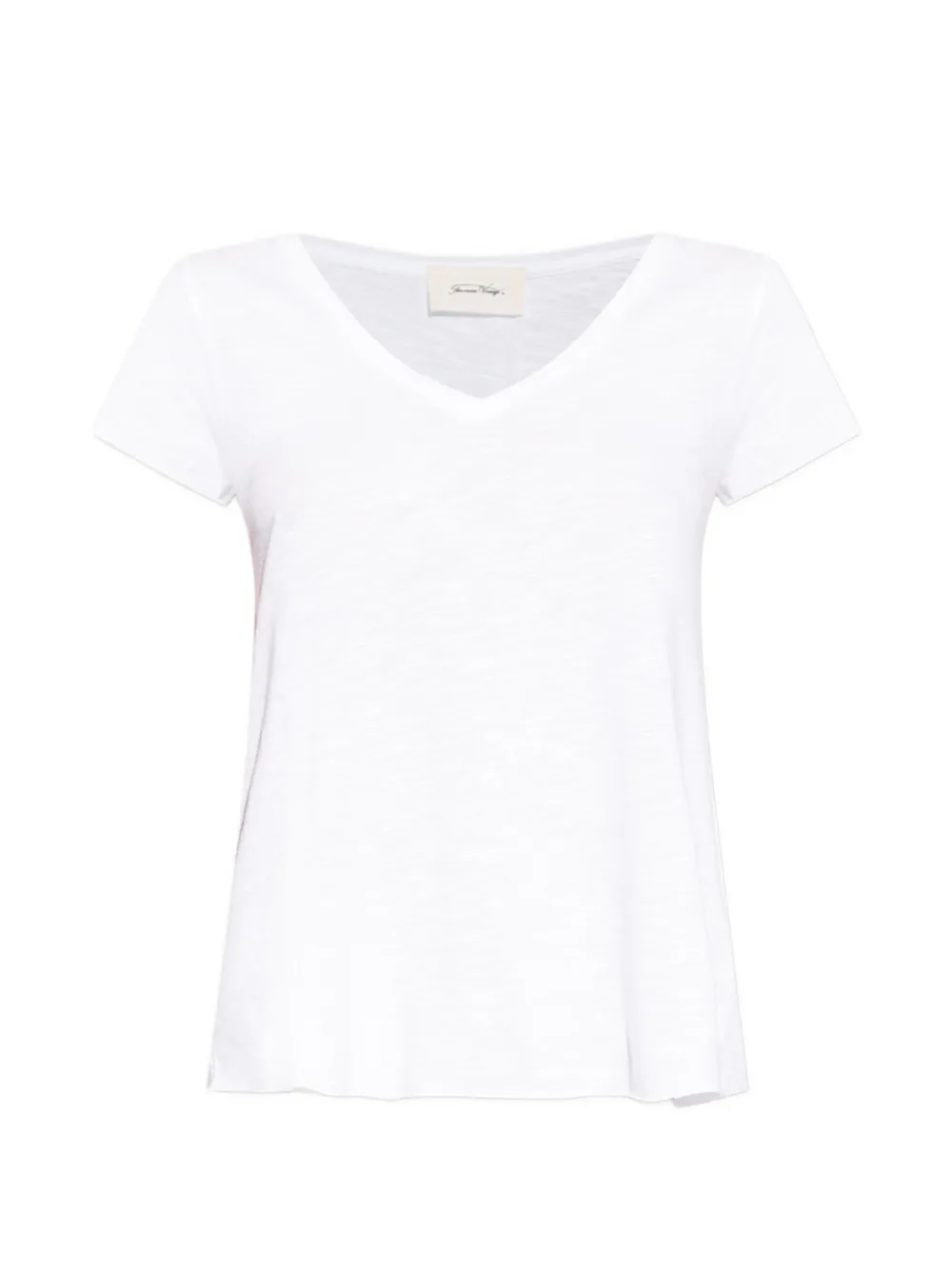 American Vintage Jacksonville T-shirt met V-hals Wit
