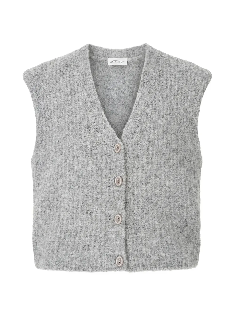American Vintage Zolly button-fastening V-neck vest - Grigio