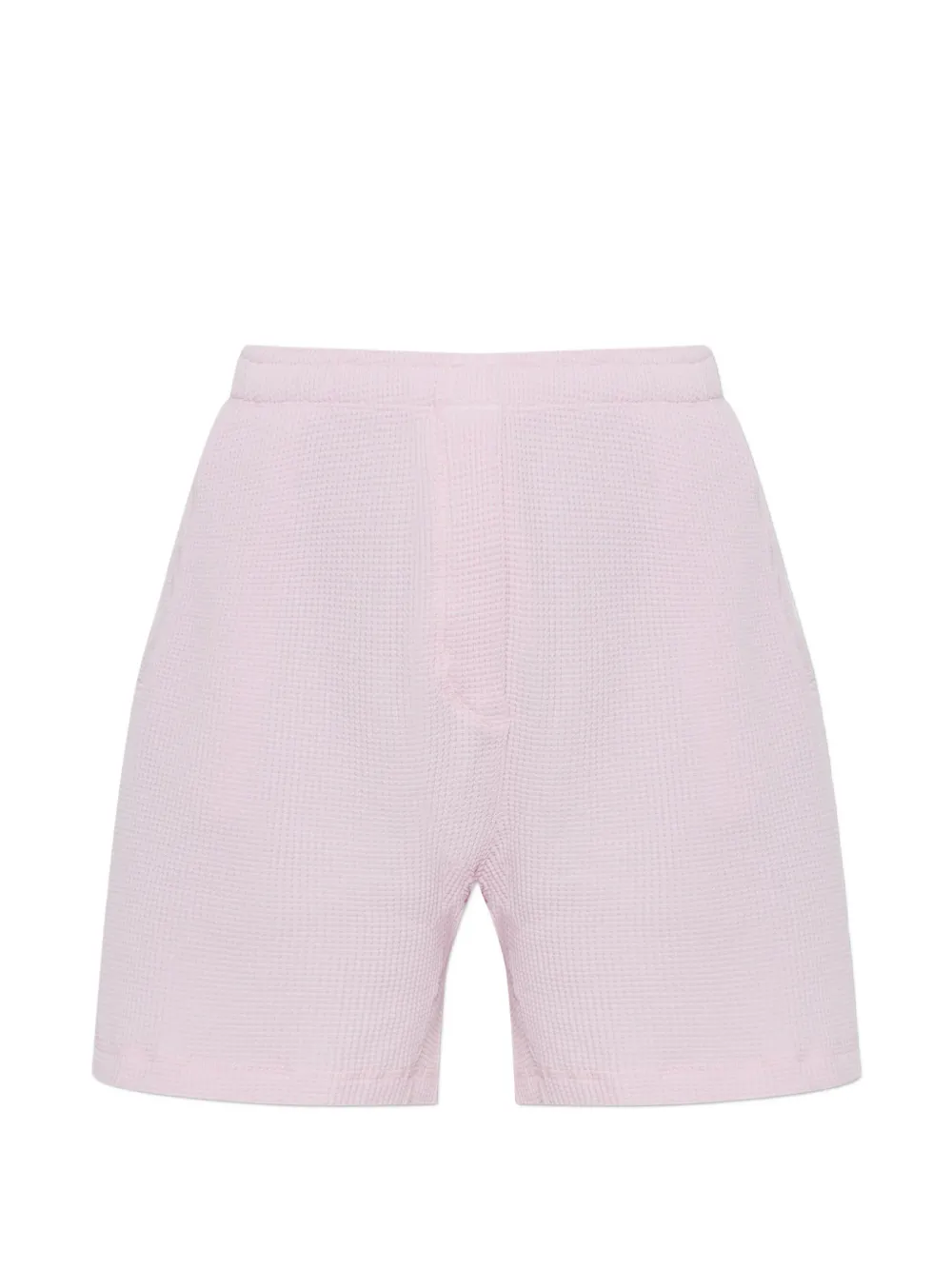 American Vintage Uscow waffle-knit cotton shorts - Rosa