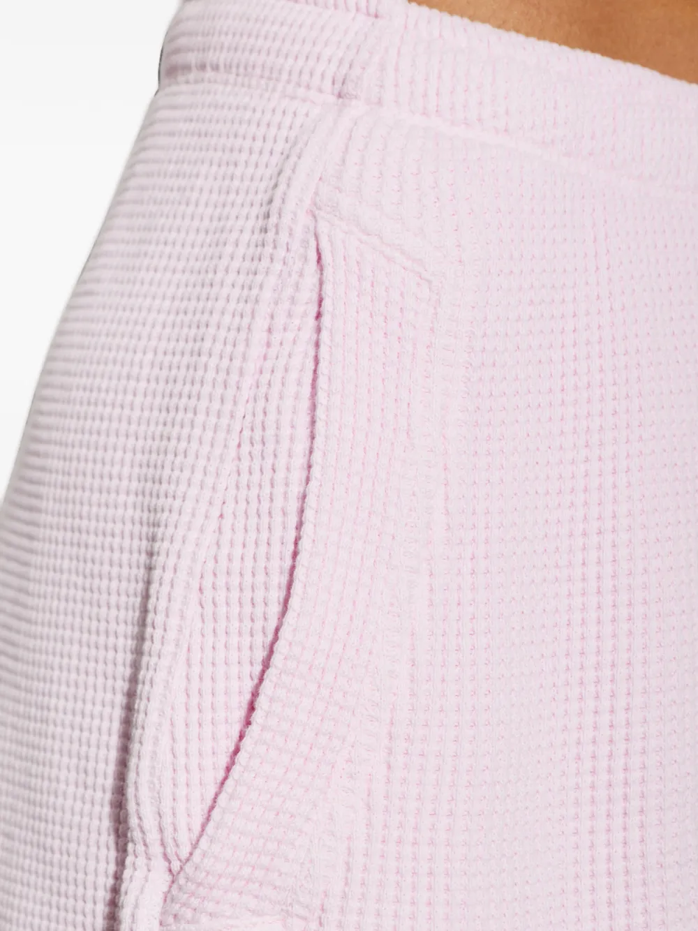 American Vintage Uscow wafelgebreide katoenen shorts Roze
