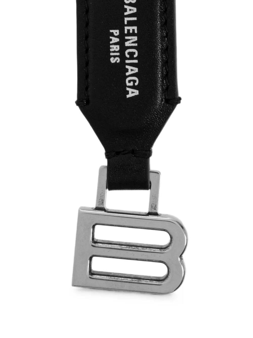 Balenciaga Sleutelhanger met B-logo en logoprint Zwart