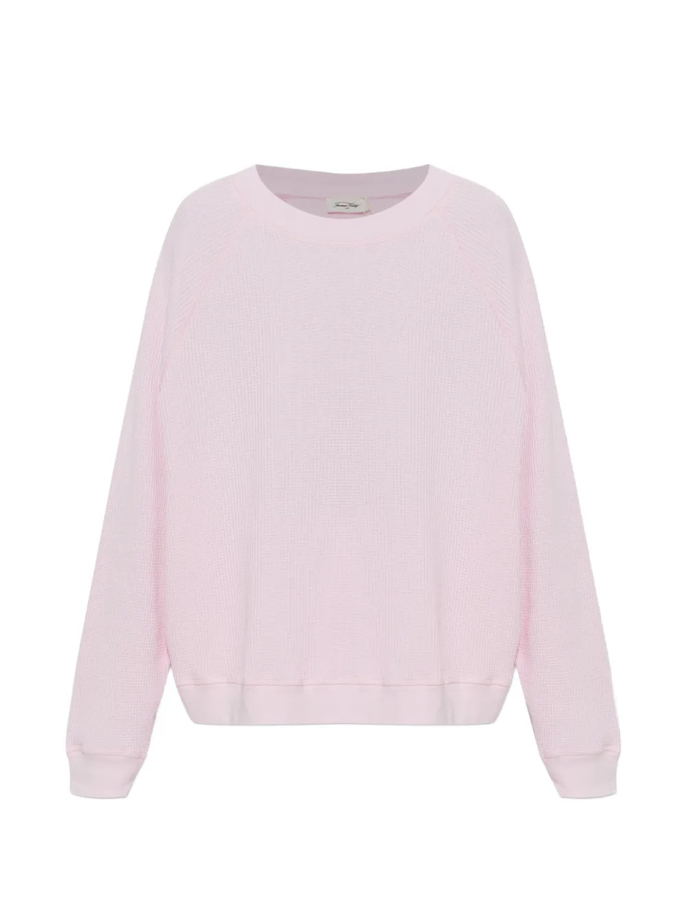 American Vintage waffle-knit raglan-sleeve sweatshirt - Rosa