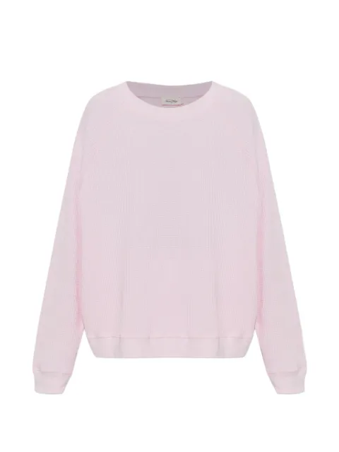 American Vintage Waffelstrick-Sweatshirt mit Raglanärmeln