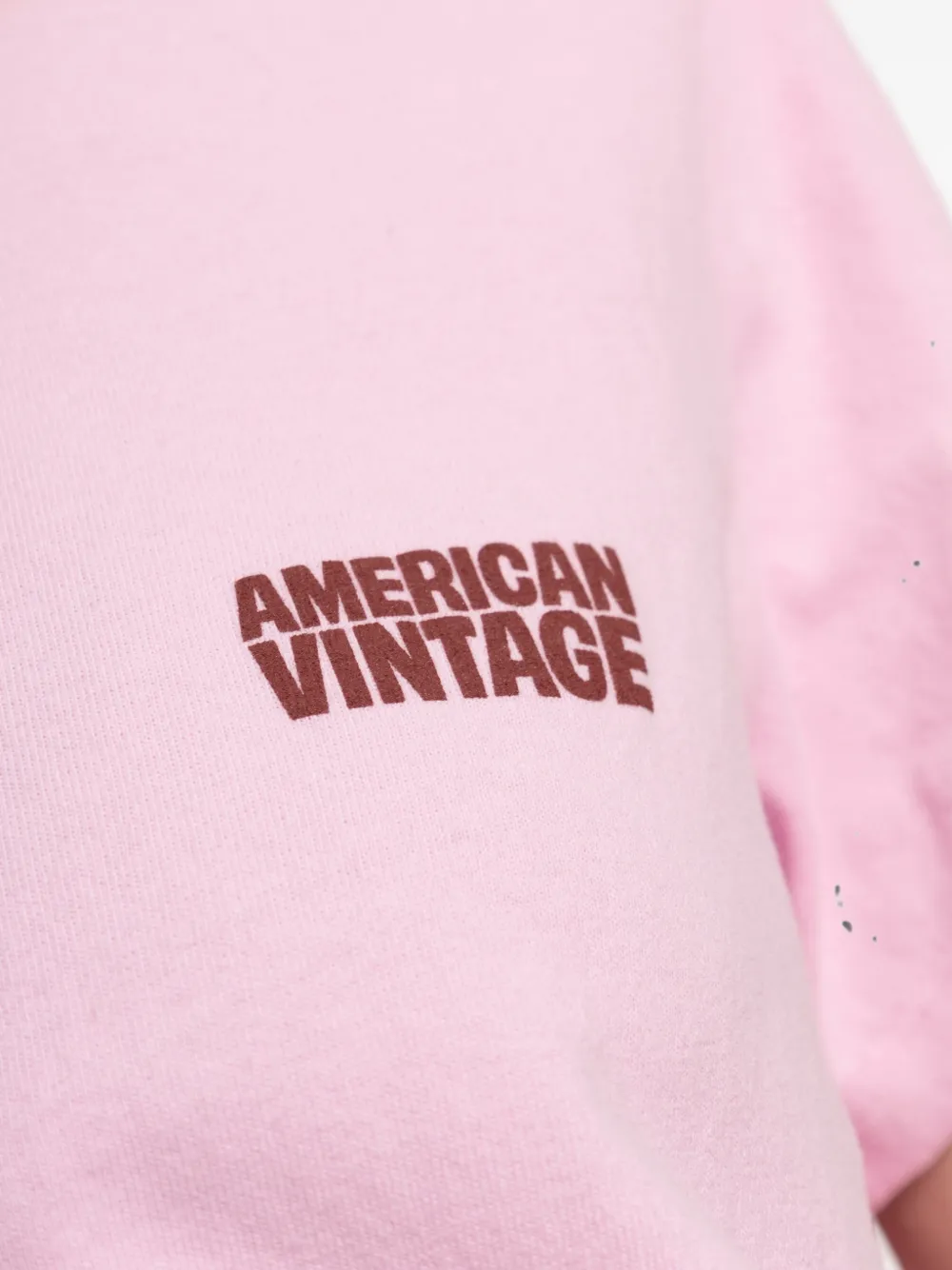 American Vintage T-shirt met logoprint Roze
