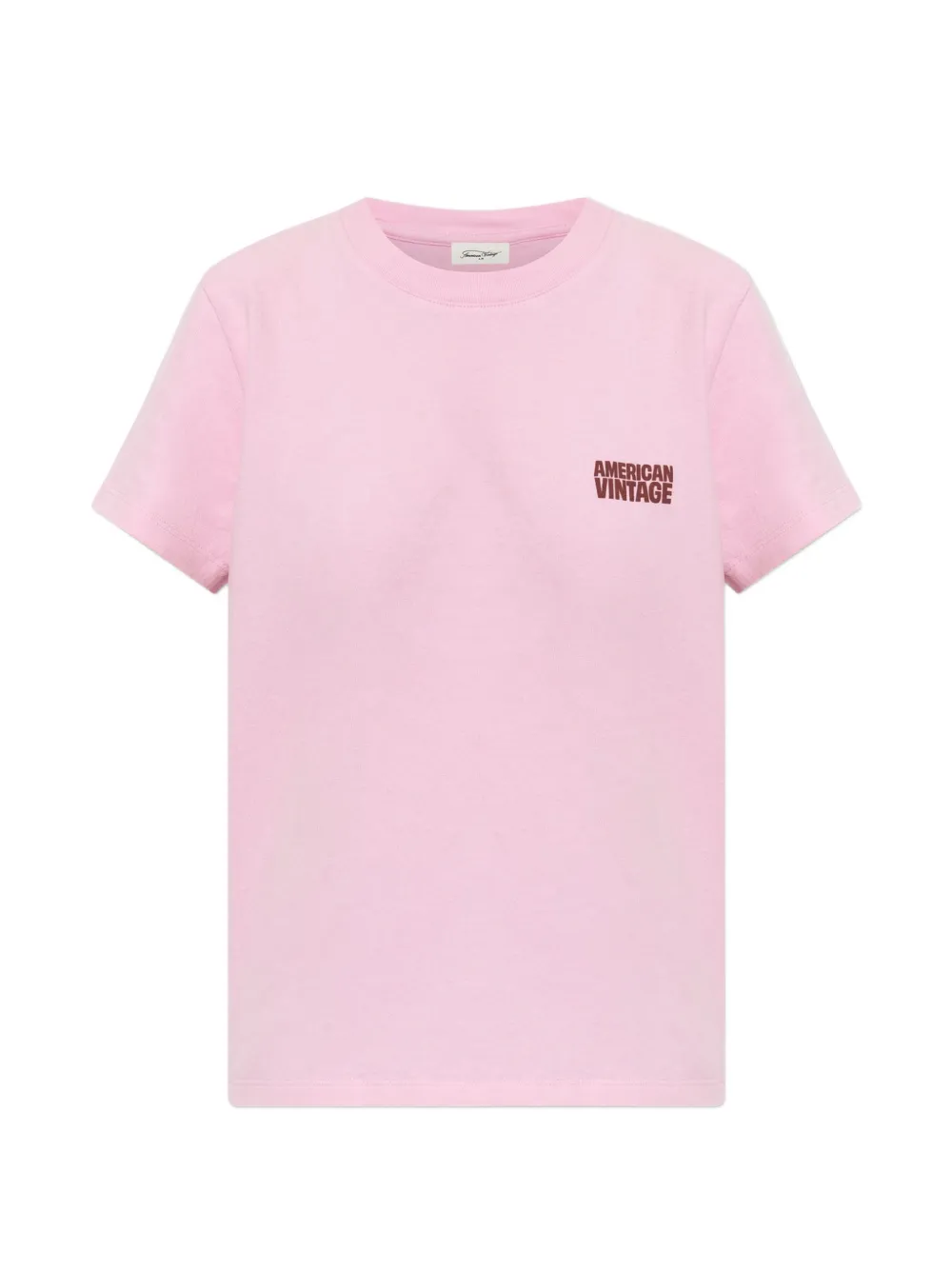 American Vintage T-shirt met logoprint Roze