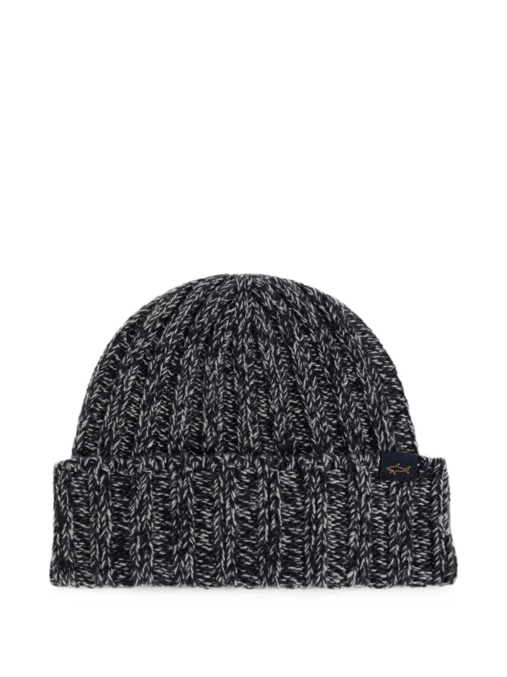 Paul & Shark Ribbed-knit Beanie Hat In Gray