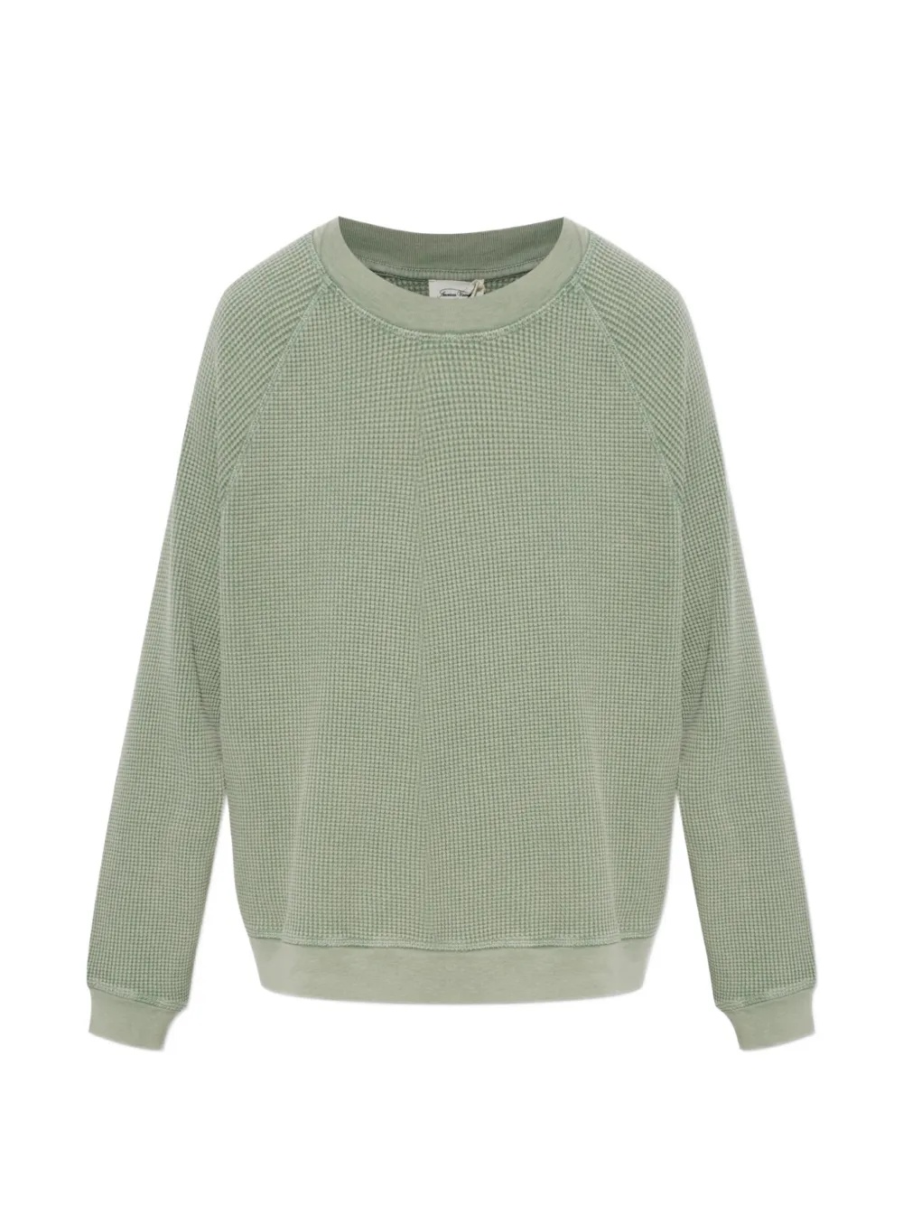 American Vintage waffle-knit raglan-sleeve jumper - Verde