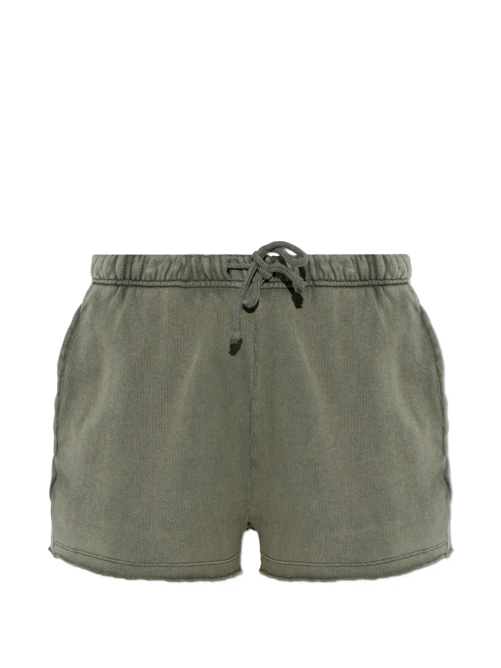 American Vintage raw-hem drawstring shorts - Verde