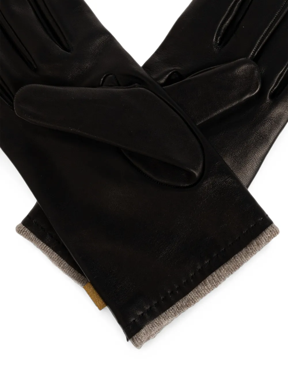 Paul & Shark Leren handschoenen met logodetail Zwart