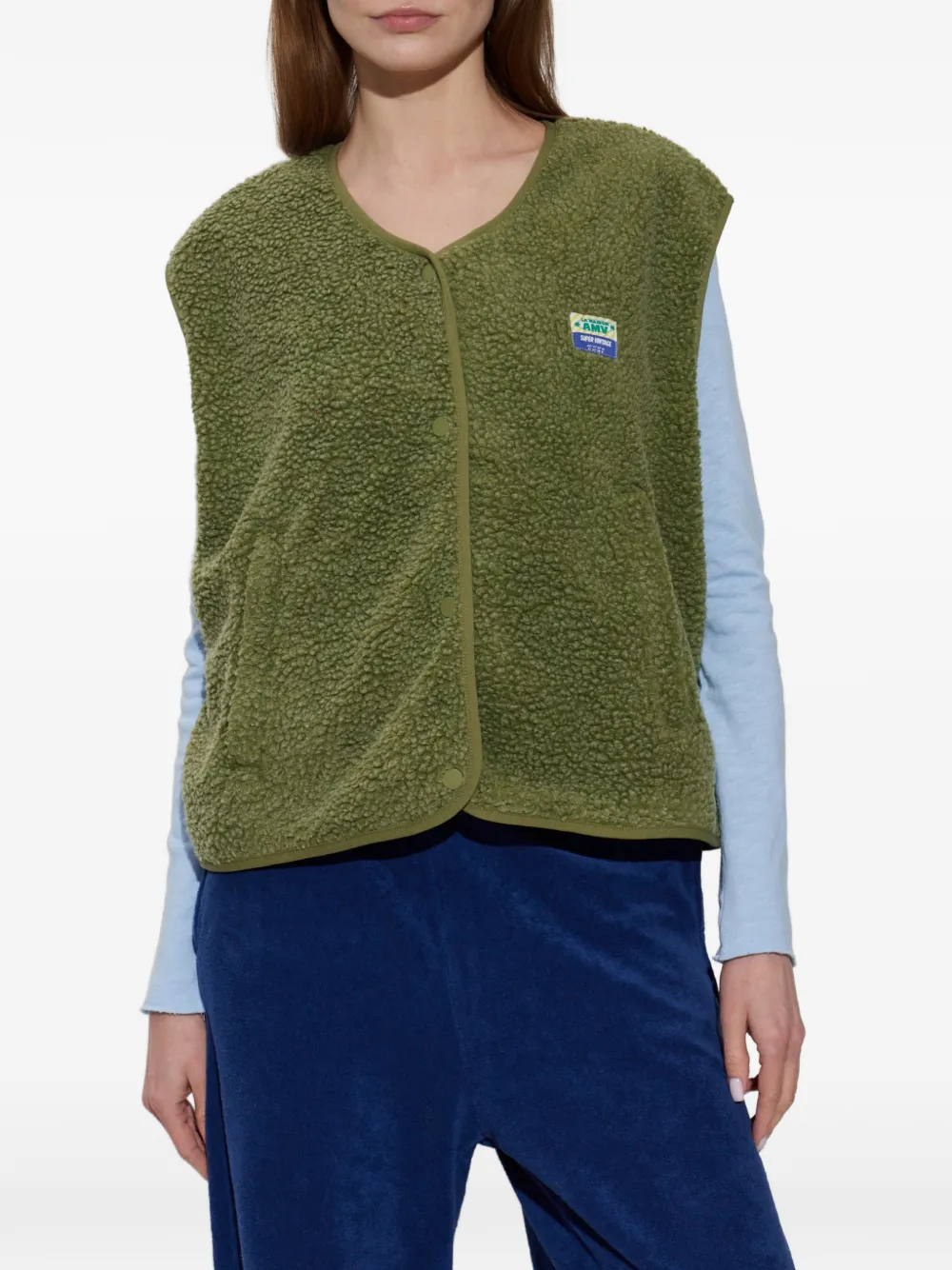 American Vintage Bodywarmer met logopatch Groen