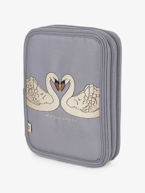 Konges Sløjd estuche de lápices Clover con cisne bordado