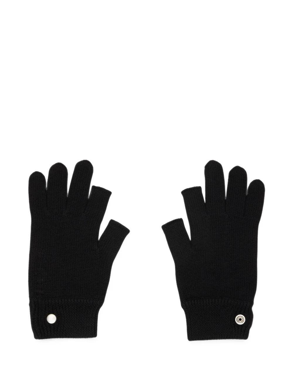 Rick Owens cut-out knit gloves Zwart