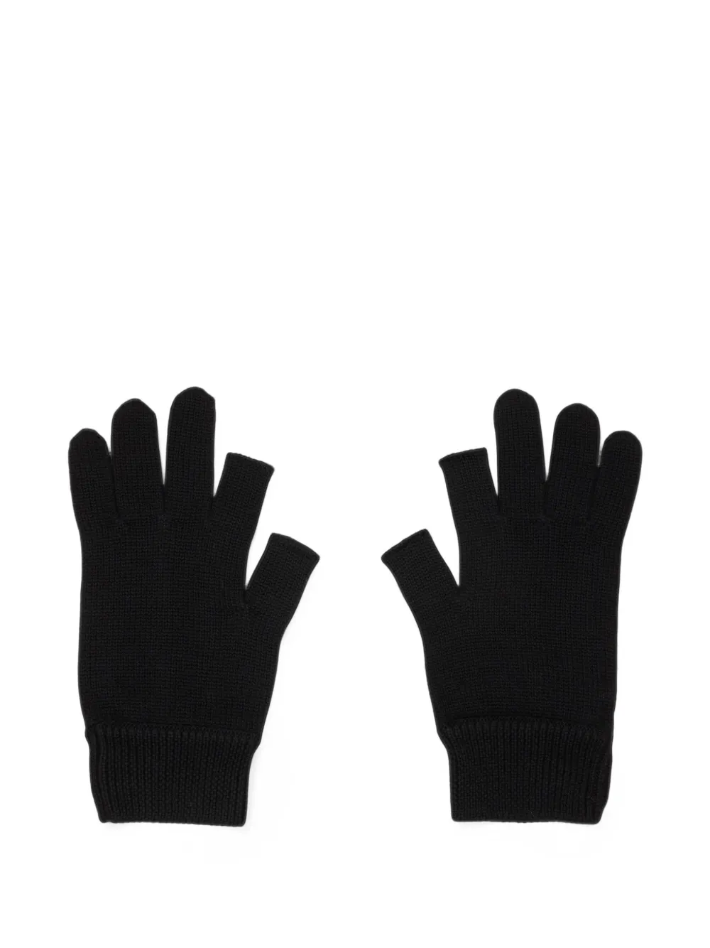 Rick Owens cut-out knit gloves - Nero