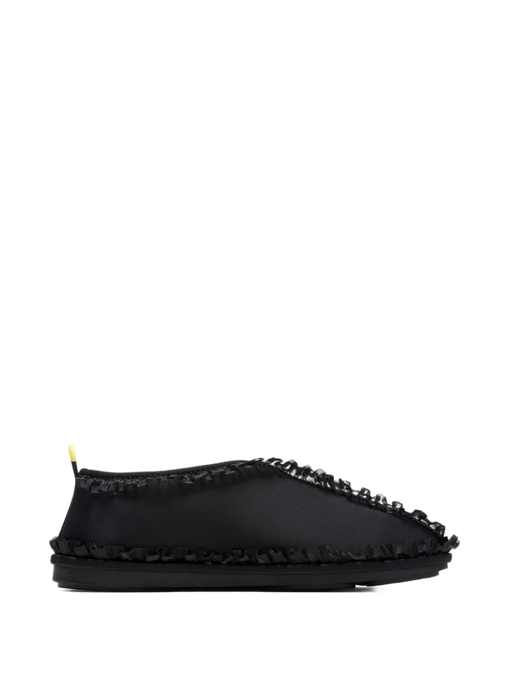 GANNI ruffled slip-on sneakers Zwart