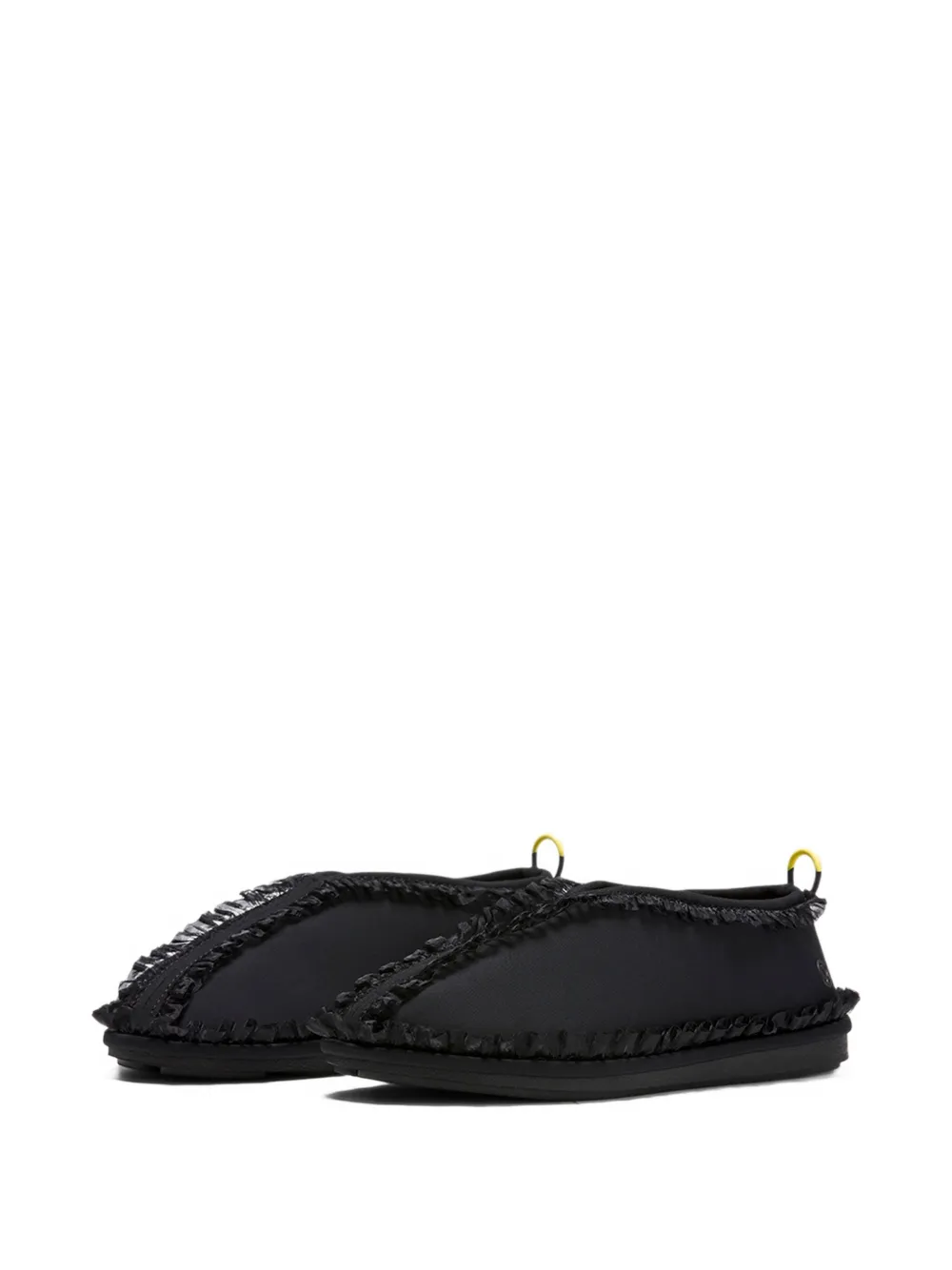 GANNI ruffled slip-on sneakers Zwart