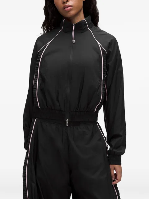 GANNI ruffled piped performance track jacket