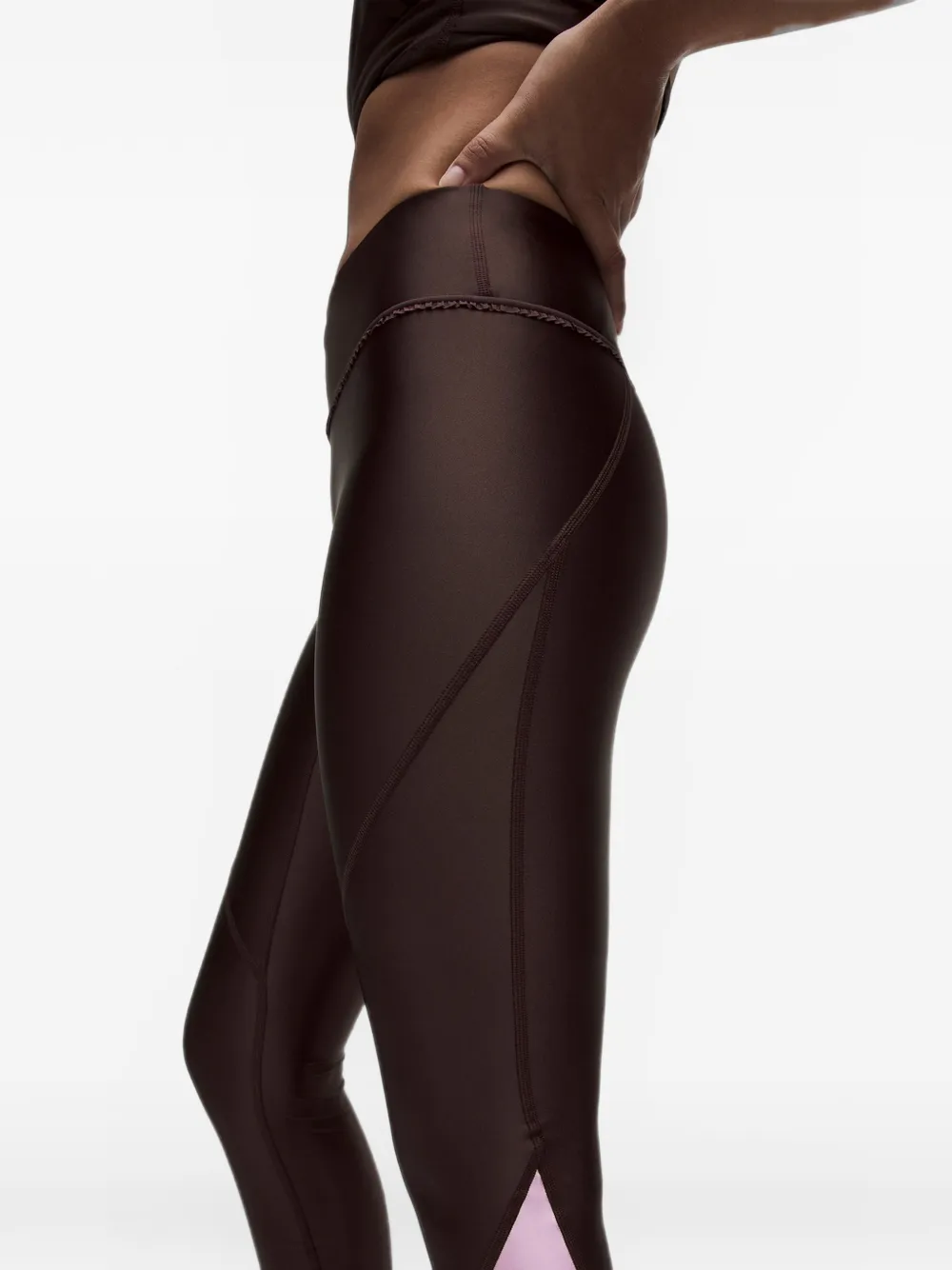GANNI colour-block panelled leggings Bruin