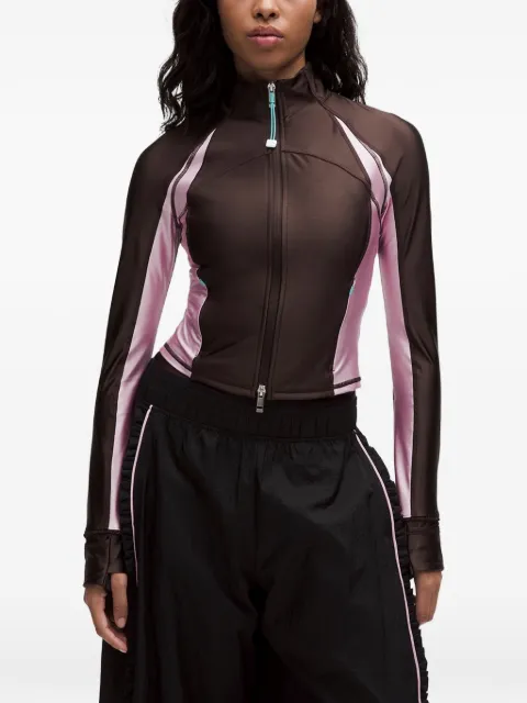 GANNI panelled zip-up sweater