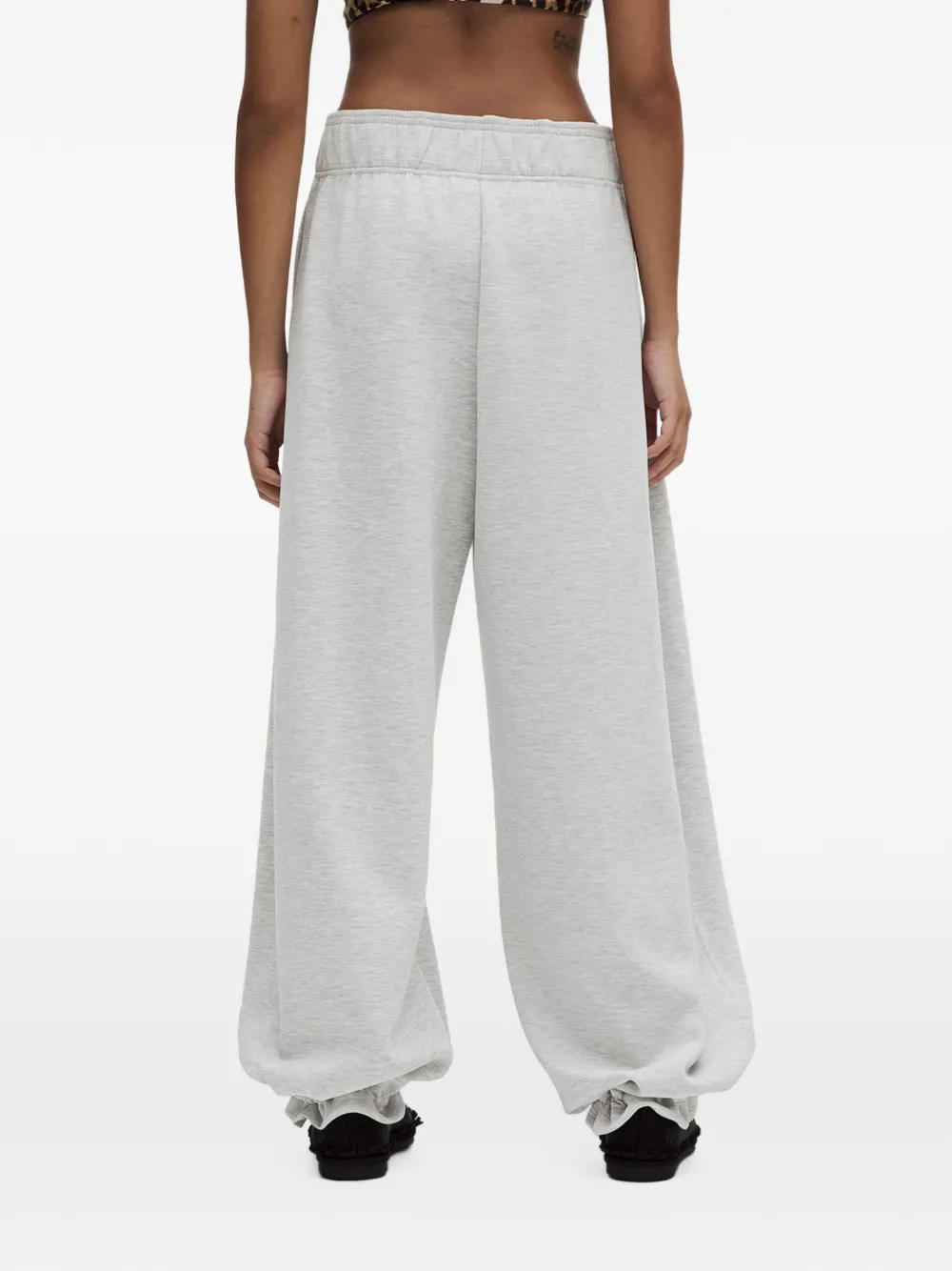GANNI drawstring-hem track pants Grijs