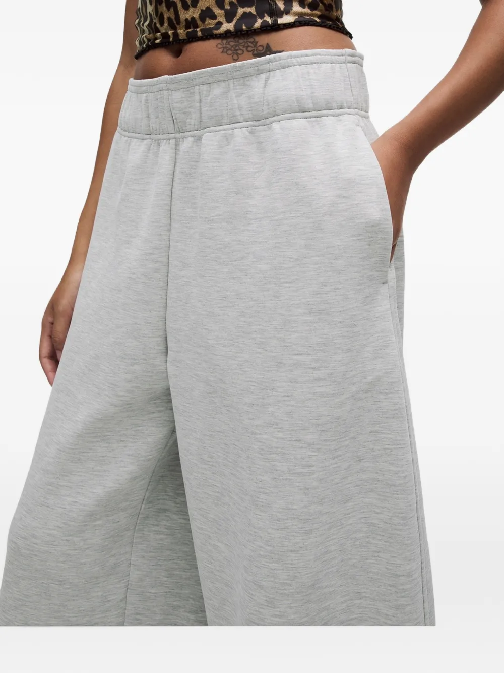 GANNI drawstring-hem track pants Grijs