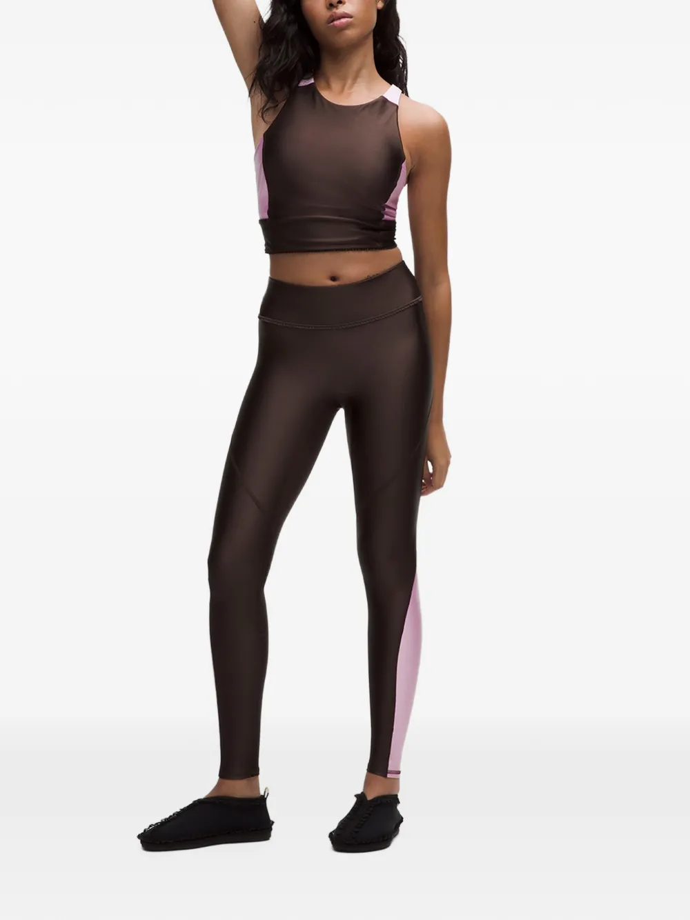 GANNI colour-block racerback performance top Bruin