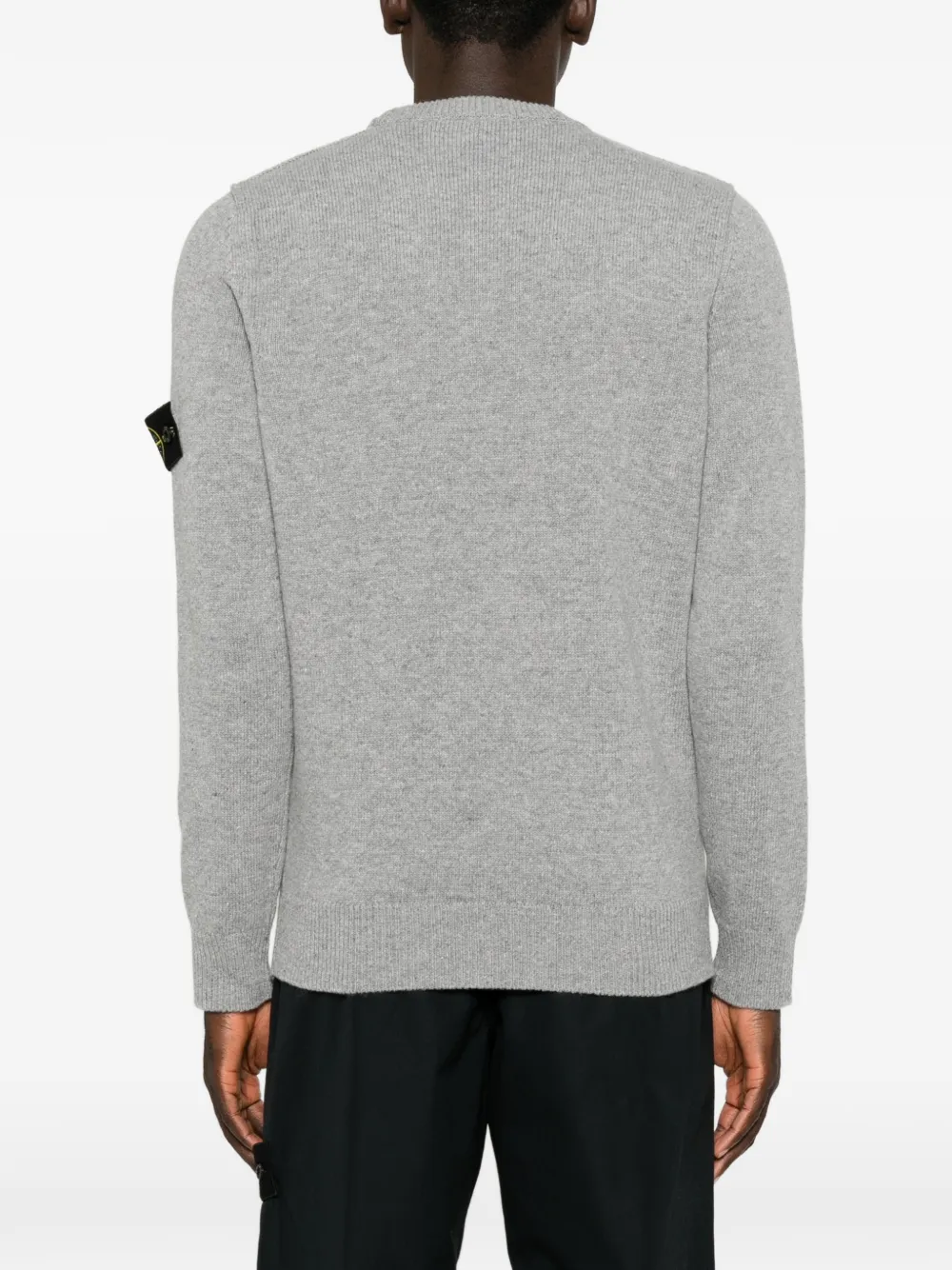 Stone Island 5100072 lamswollen trui Grijs
