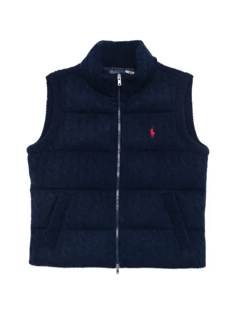Polo Ralph Lauren cable-knit padded gilet