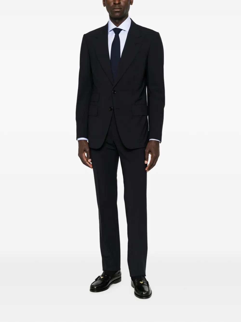 Barba spread-collar long-sleeve shirt Blauw