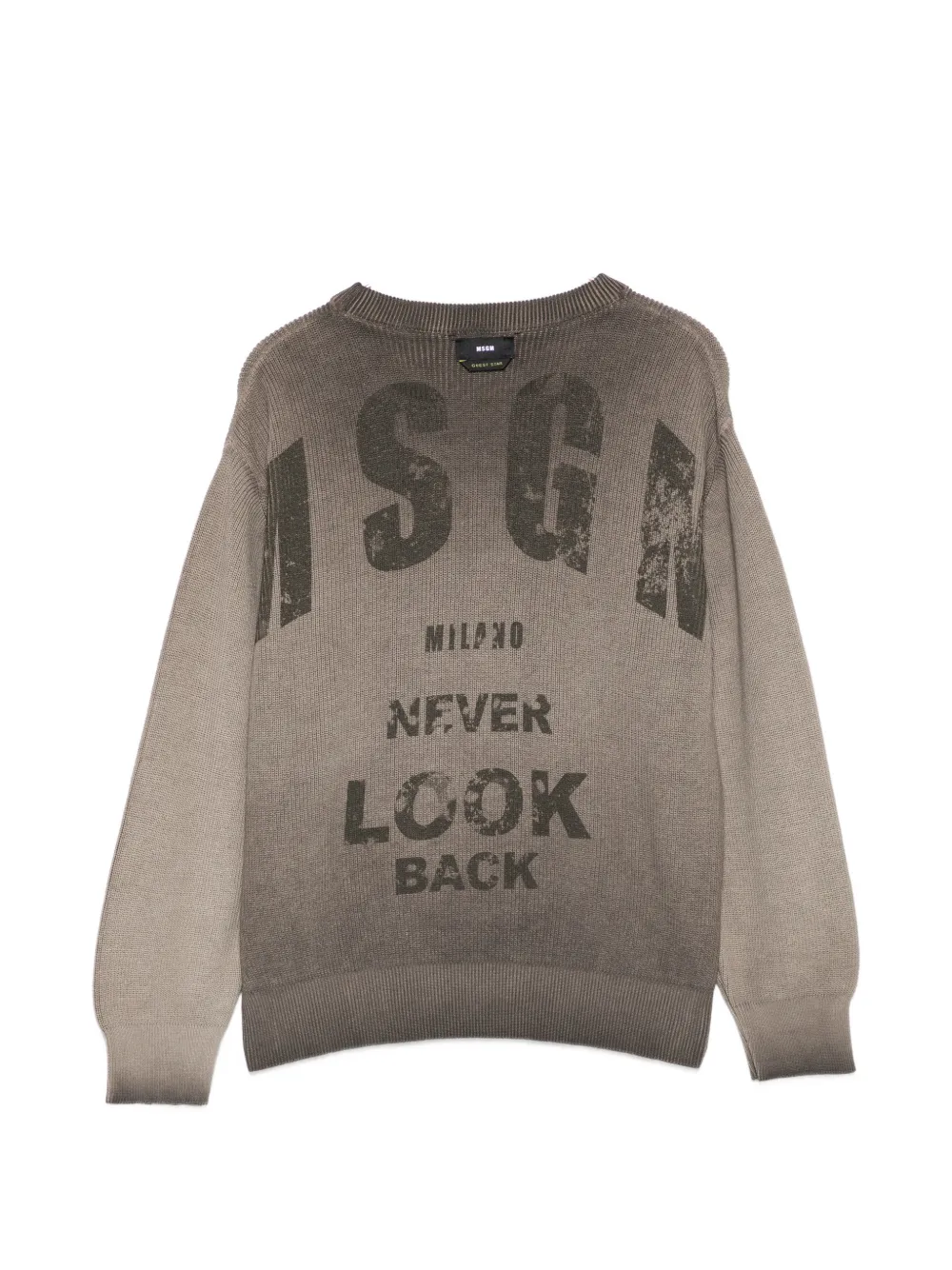 MSGM Kids Trui met logo-print en kleurverloop Bruin