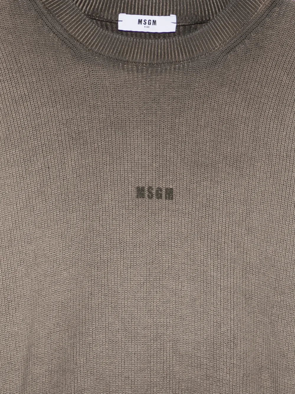MSGM Kids Trui met logo-print en kleurverloop Bruin