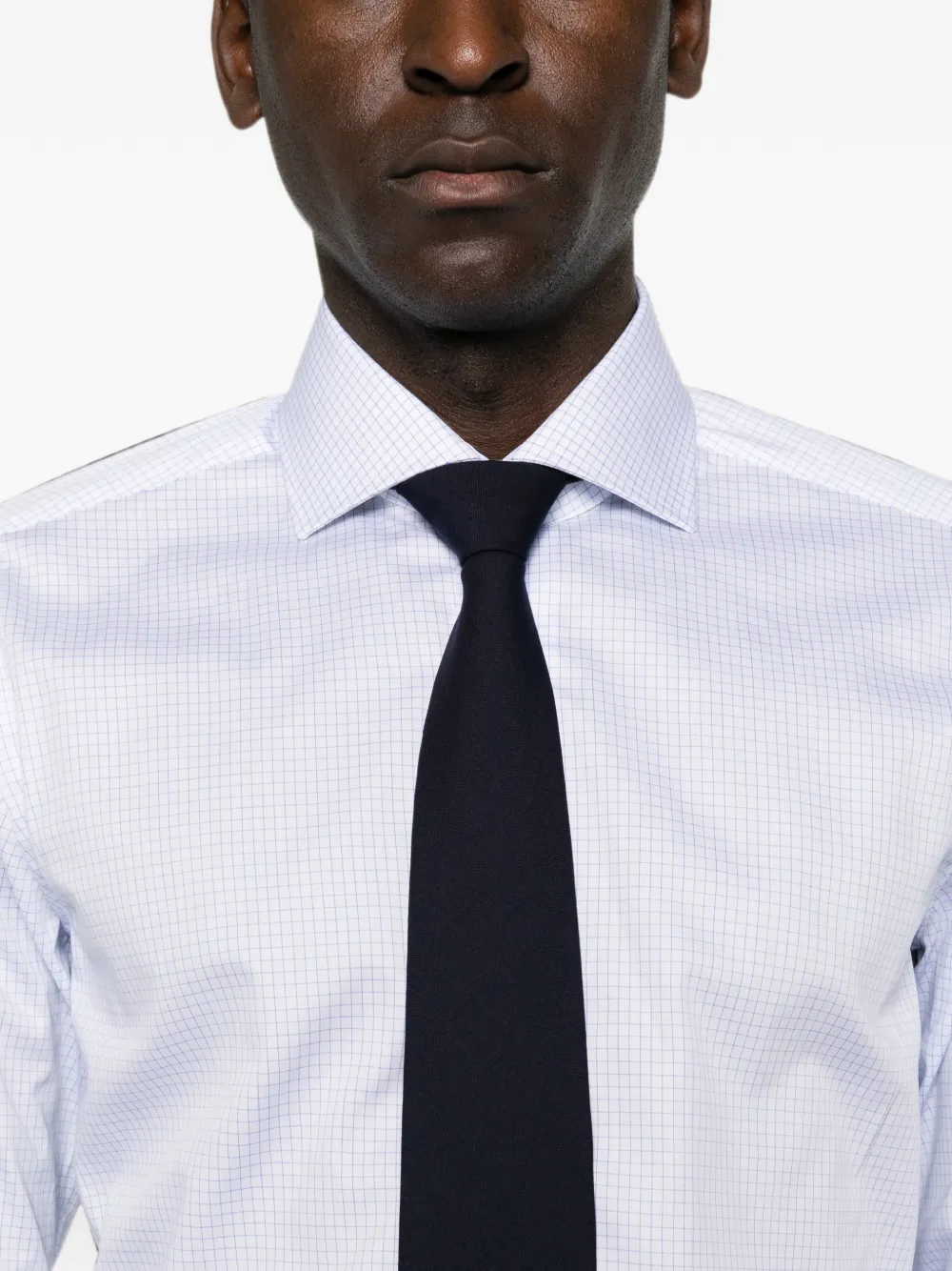 Barba Geruit overhemd Wit