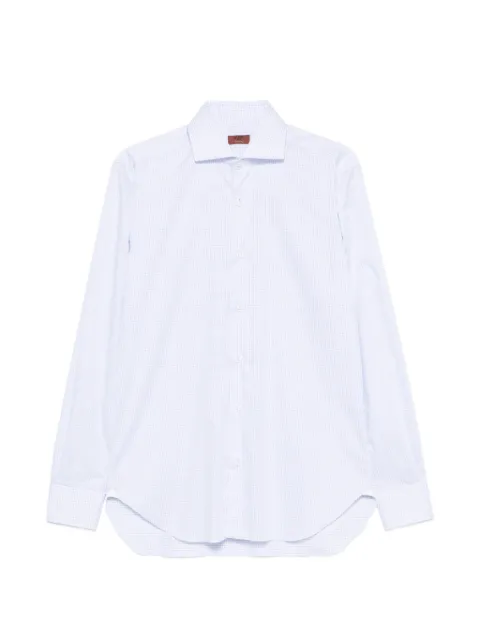 Barba check-pattern long-sleeve shirt