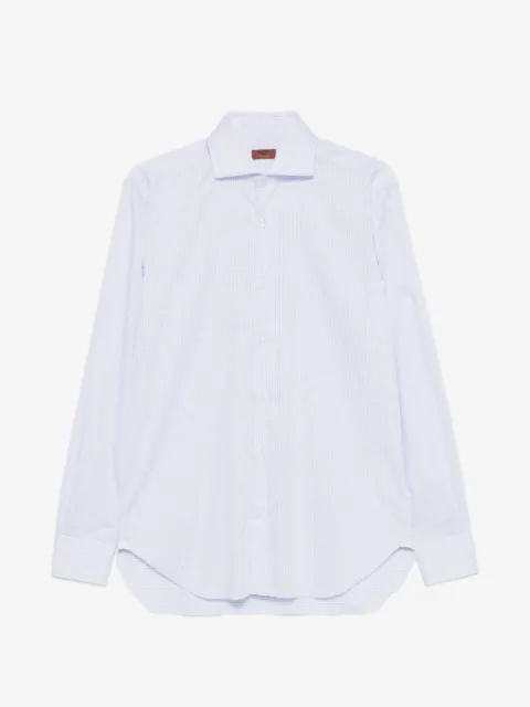 Barba check-pattern long-sleeve shirt