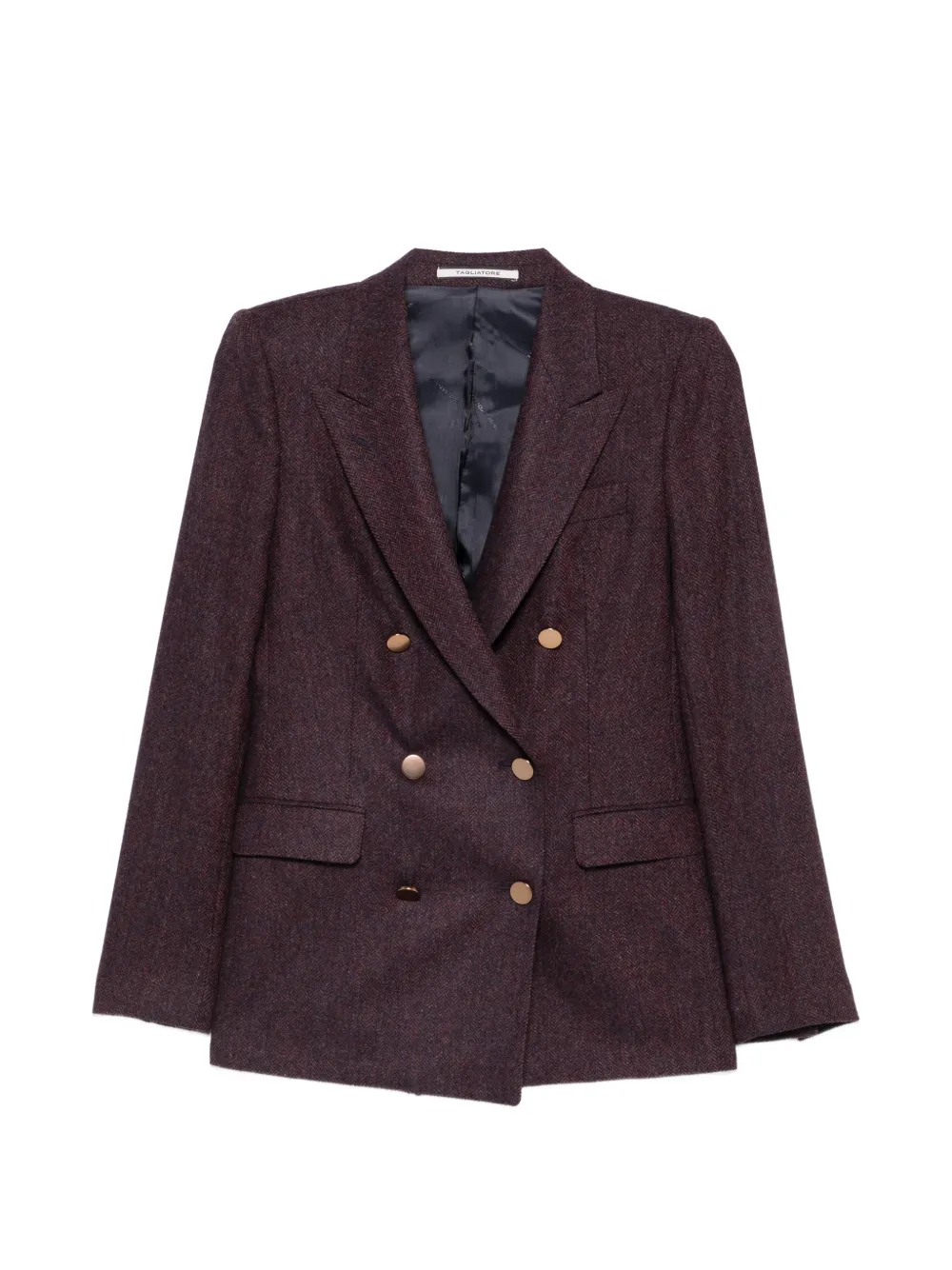 Tagliatore herringbone-pattern double-breasted blazer - Rot
