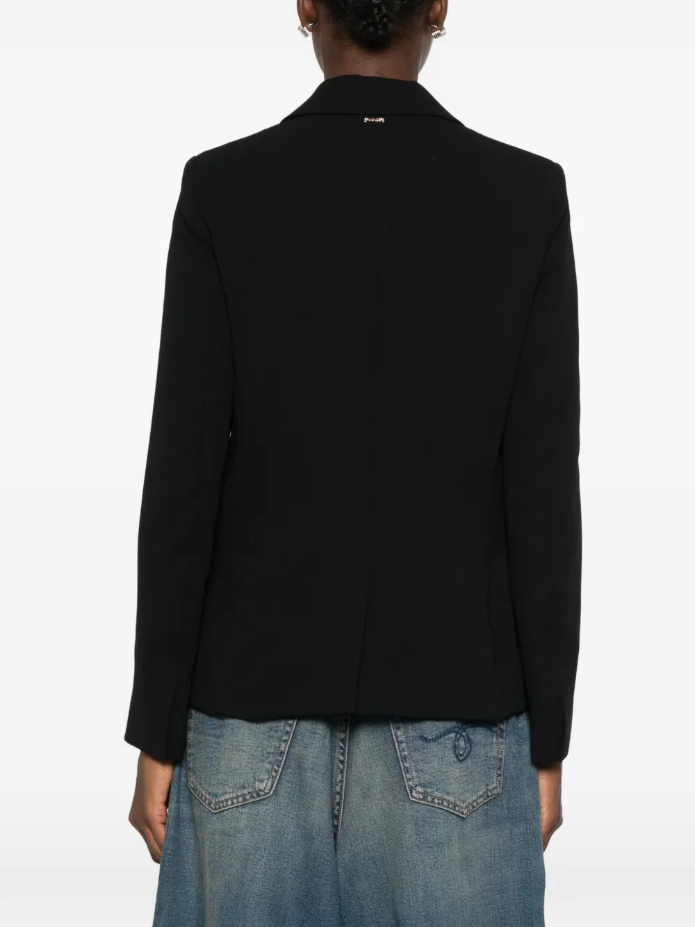 TWINSET Crêpe blazer met hartvormige knoop Zwart