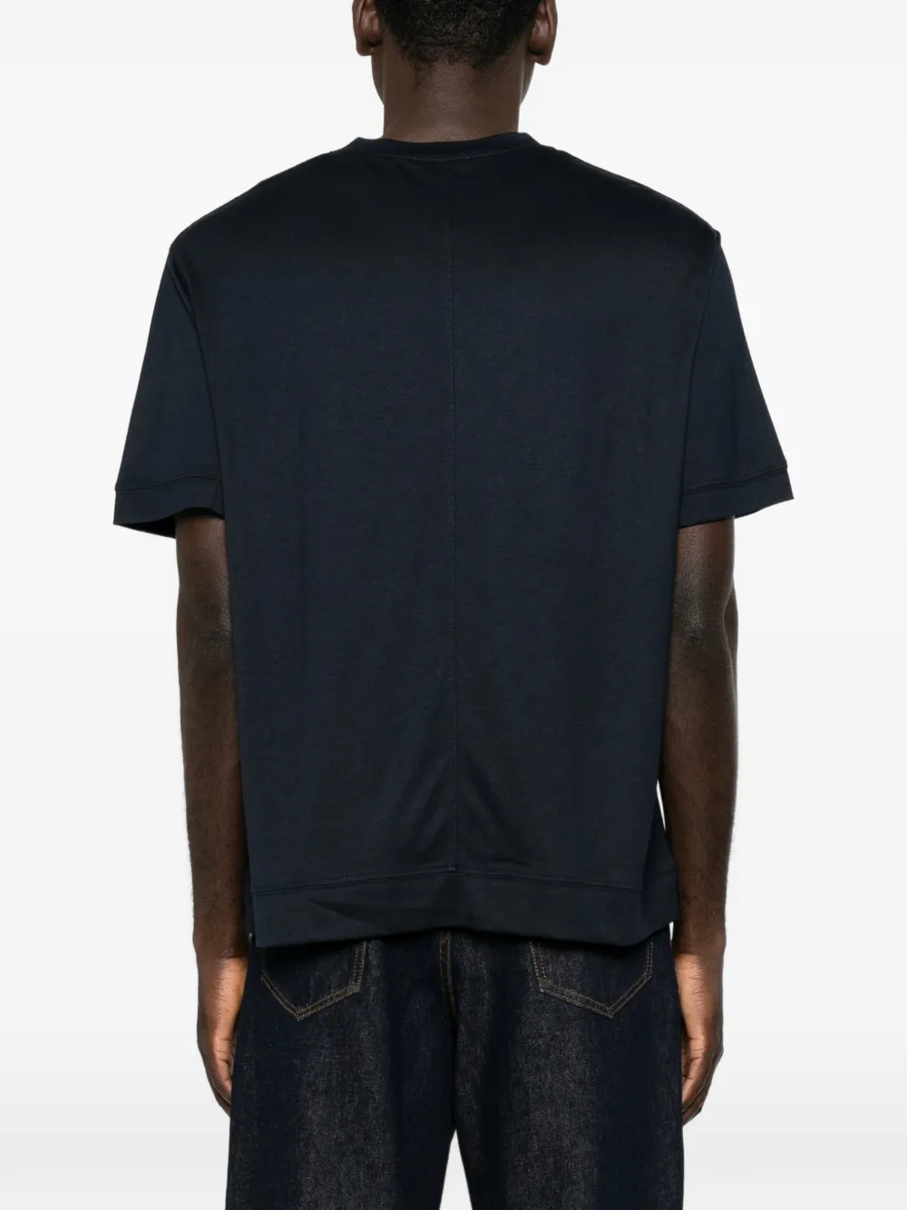 Paolo Pecora T-shirt met korte mouwen en geribbelde afwerking Blauw
