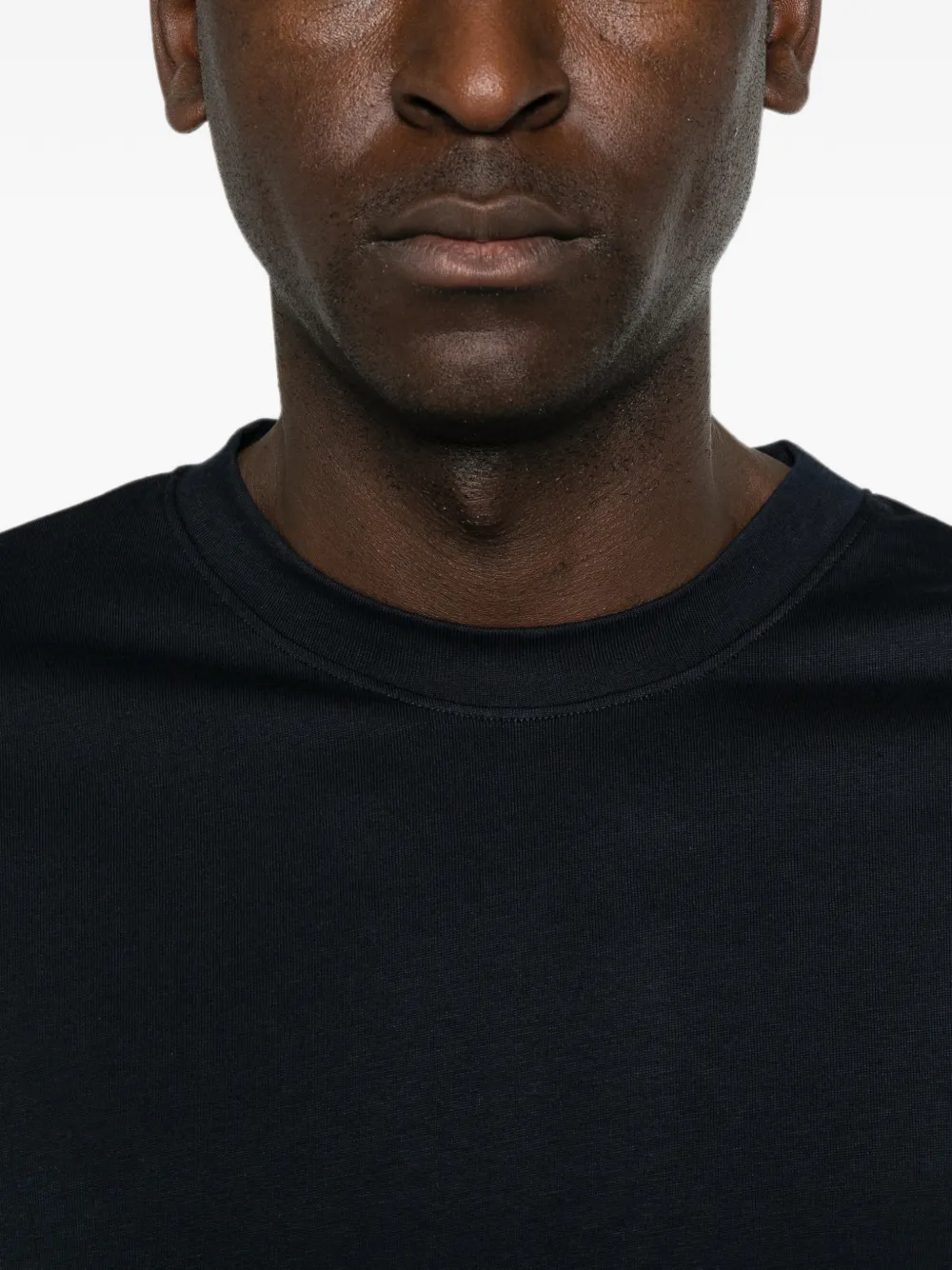 Paolo Pecora T-shirt met korte mouwen en geribbelde afwerking Blauw