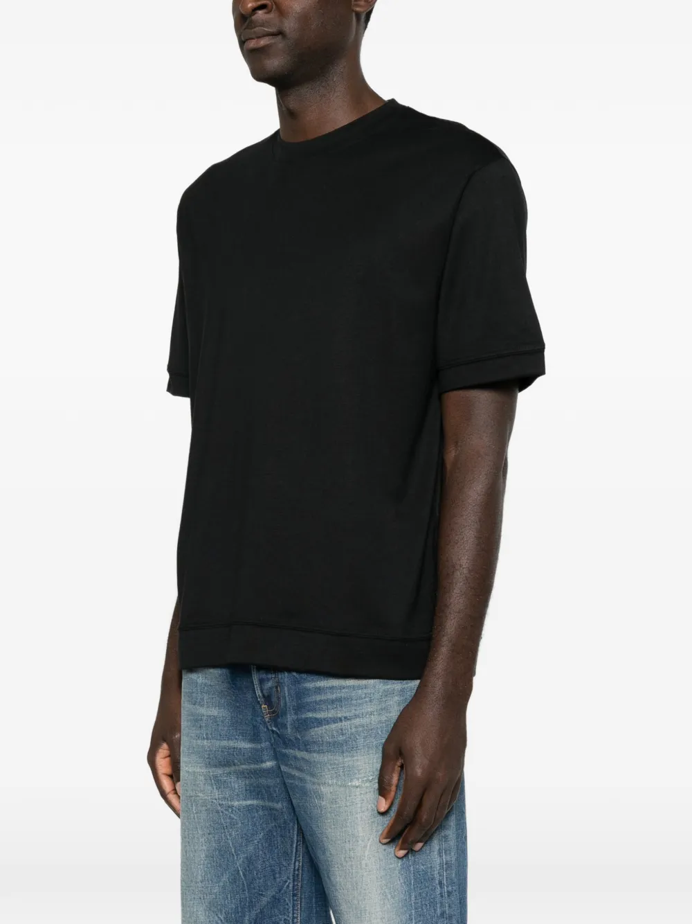 Paolo Pecora T-shirt met ronde hals Zwart