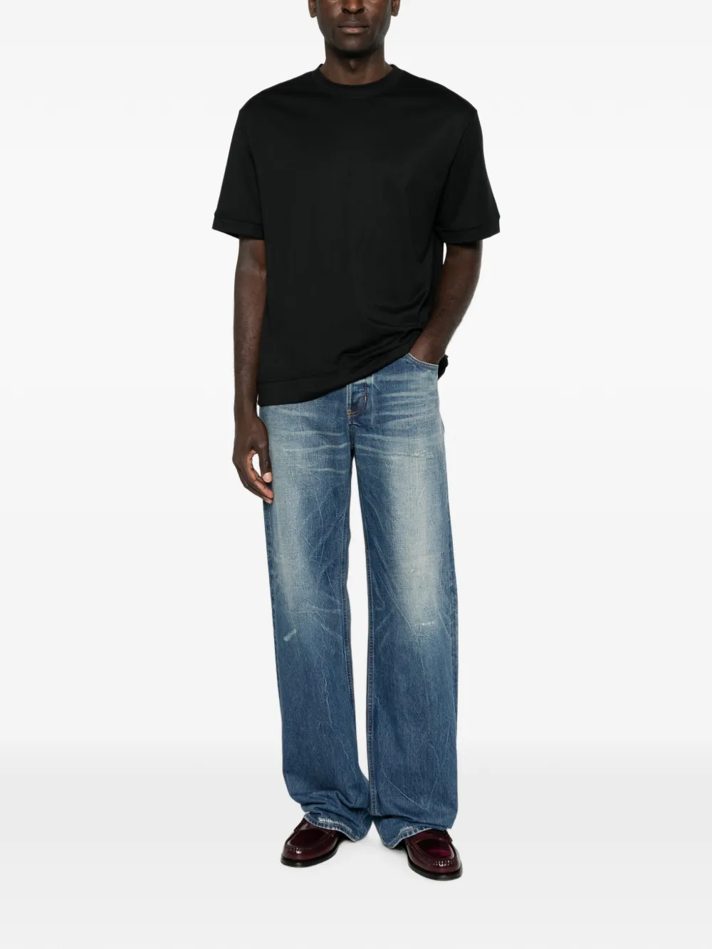 Paolo Pecora T-shirt met ronde hals Zwart