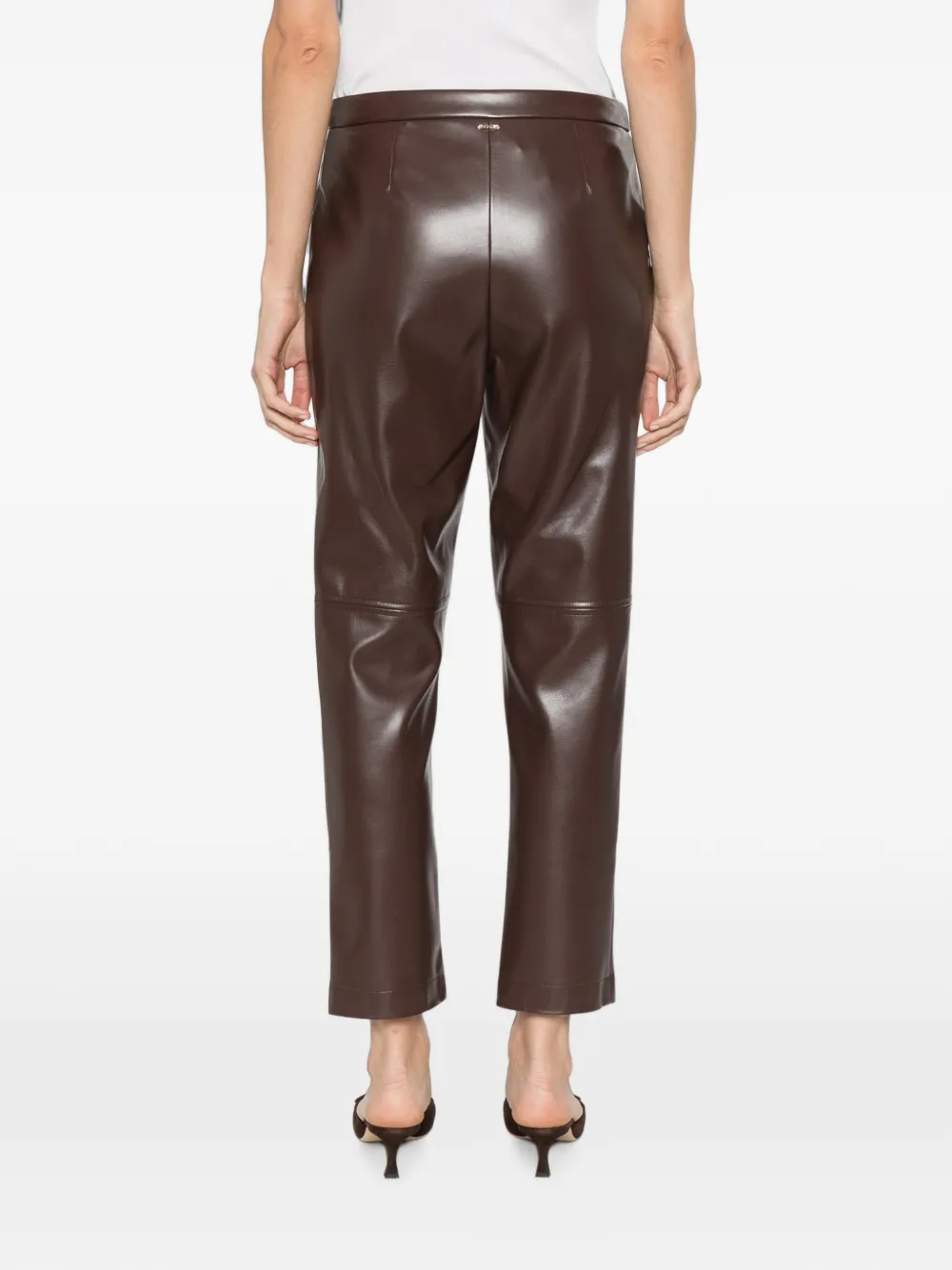 TWINSET Broek met naaddetail Bruin