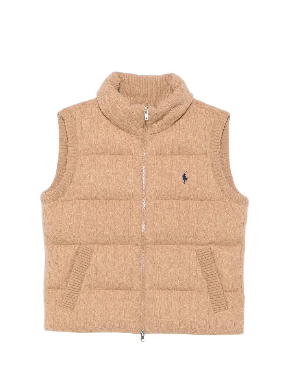 Polo Ralph Lauren cable-knit padded gilet - Nude