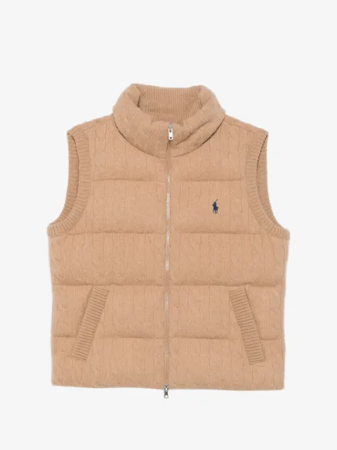 Polo Ralph Lauren gilet matelassé en maille torsadée