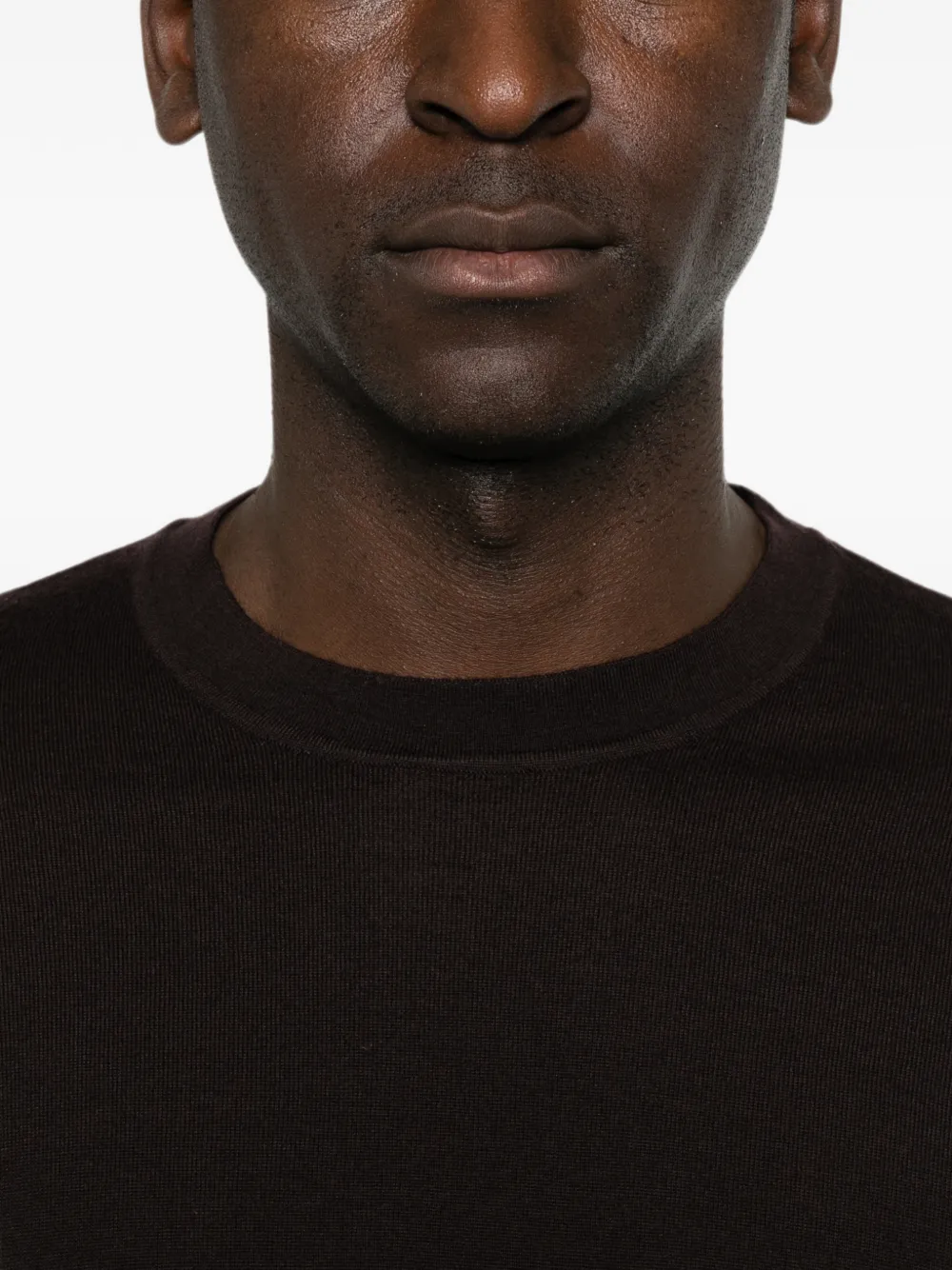 Paolo Pecora crew-neck long-sleeve knit Bruin