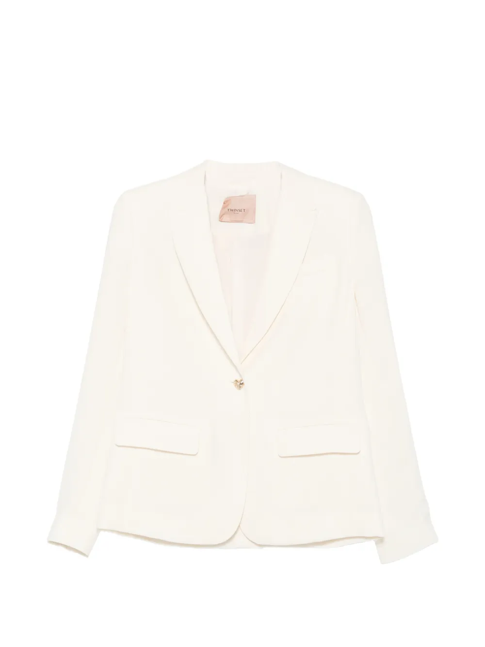 TWINSET heart-motif single-breasted blazer - Weiß